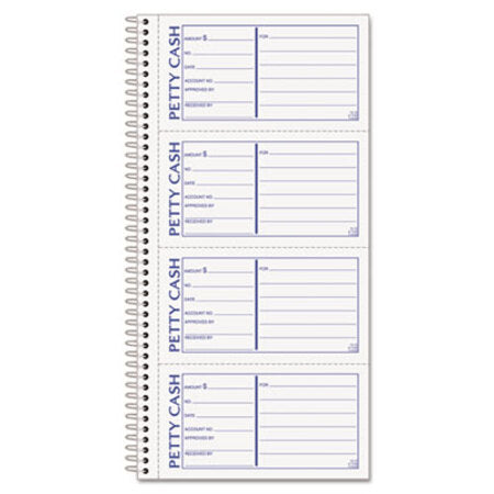 TOPS™ Petty Cash Receipt Book, 5 1/2 x 11, Two-Part Carbonless, 200 Sets/Book