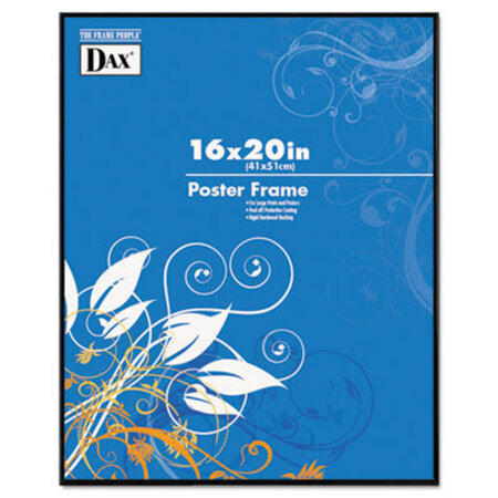 DAX® Coloredge Poster Frame, Clear Plastic Window, 16 x 20, Black