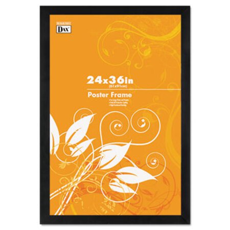 DAX® Black Solid Wood Poster Frames with Plastic Window, Wide Profile, 24 x 36
