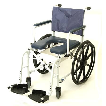 Invacare Commode / Shower Chair Mariner Swing Arm Aluminum Frame With Backrest 18-1/4 Inch Seat Width