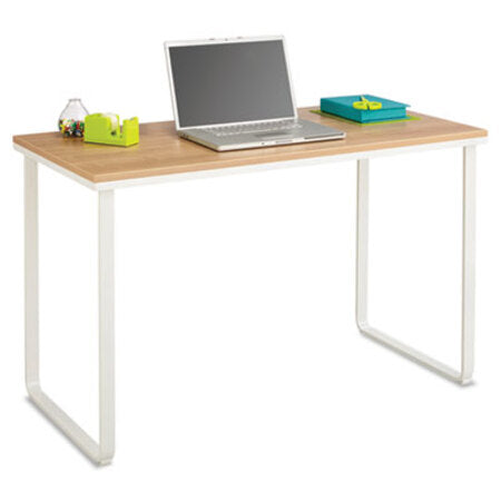 Safco® Steel Desk, 47.25" x 24" x 28.75", Beech/White