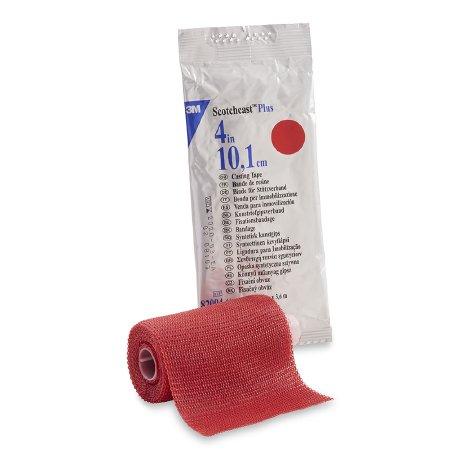 3M Ortho Cast Tape 3M™ Scotchcast™ Plus 4 Inch X 12 Foot Fiberglass Red