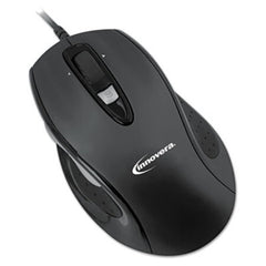 Innovera® Full-Size Wired Optical Mouse, USB 2.0, Right Hand Use, Black