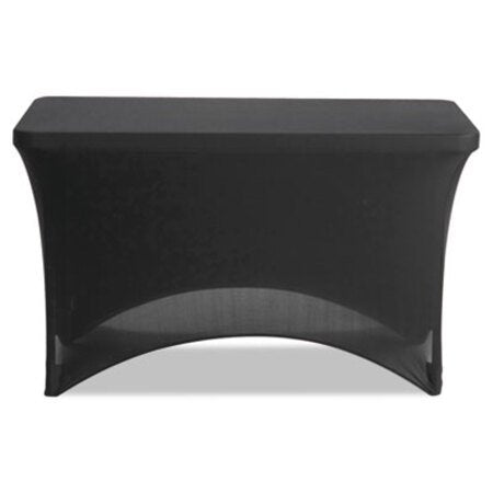 Iceberg Stretch-Fabric Table Cover, Polyester/Spandex, 24" x 48", Black