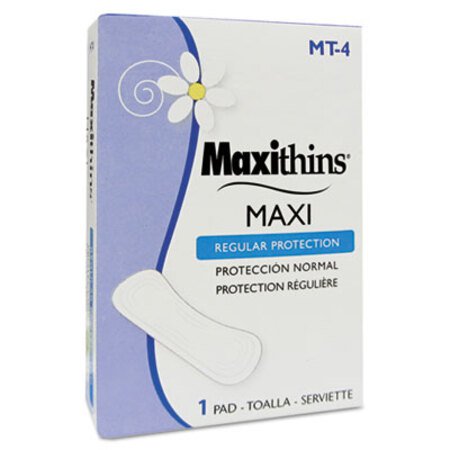 Hospeco® Maxithins Vended Sanitary Napkins #4, 250 Individually Boxed Napkins/Carton