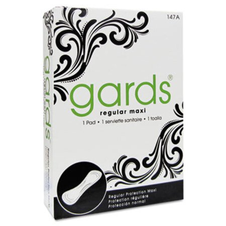 Hospeco® Gards Vended Sanitary Napkins #4, 250 Individually Boxed Napkins/Carton