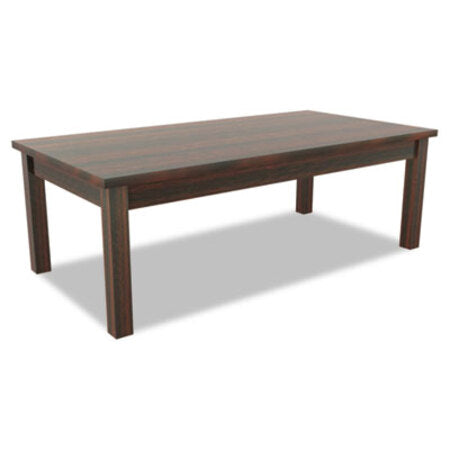 Alera® Alera Valencia Series Occasional Table, Rectangle, 47 1/4w x 19 1/8d x 16 3/8h, Mahogany