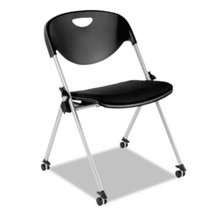 Alera® Alera SL Series Nesting Stack Chair Without Arms, Black Seat/Black Back, Gray Base, 2/Carton