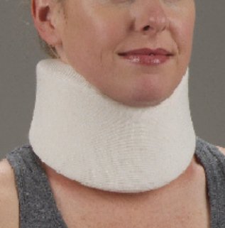 DeRoyal Cervical Collar DeRoyal® Lo-Contour Contoured / Firm Density Adult Small One-Piece 3 Inch Height 15-1/2 Inch Length