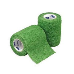 3M Cohesive Bandage 3M™ Coban™ 3 Inch X 5 Yard Standard Compression Self-adherent Closure Green NonSterile