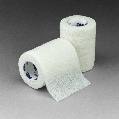 3M Cohesive Bandage 3M™ Coban™ 3 Inch X 5 Yard Standard Compression Self-adherent Closure White NonSterile