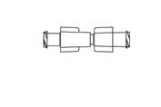 Smiths Medical Double Luer Lock Adapter - M-176576-1779 - Case of 100