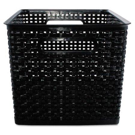 Advantus Weave Bins, 13.88 x 10.5 x 8.75, Black, 2/Pack