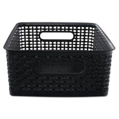 Advantus Weave Bins, 14.25 x 10.25 x 4.75, Black, 2/Pack