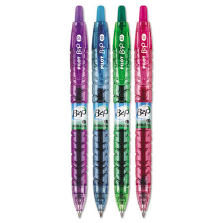 Pilot® B2P Bottle-2-Pen Recycled Retractable Gel Pen, 0.7mm, Assorted Ink/Barrel, 4/Pack