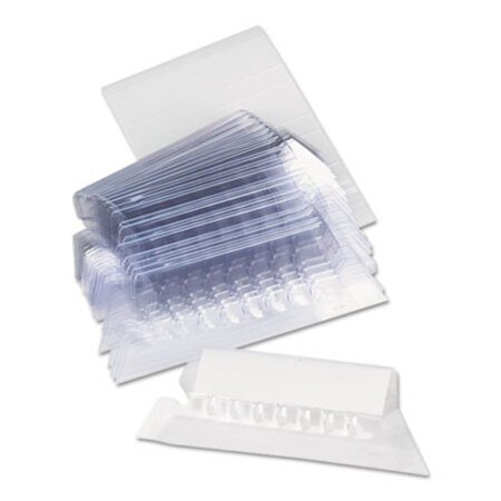 Universal® Hanging File Folder Plastic Index Tabs, 1/5-Cut Tabs, Clear, 2.25" Wide, 25/Pack