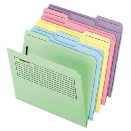 Pendaflex® Printed Notes Folder with One Fastener, 1/3-Cut Tabs, Letter Size, Assorted, 30/Pack