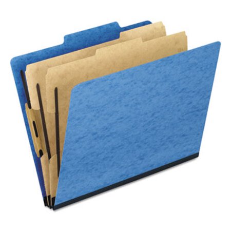 Pendaflex® Six-Section Colored Classification Folders, 2 Dividers, Letter Size, Light Blue, 10/Box