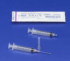 Cardinal Syringe with Hypodermic Needle Monoject™ 6 mL 21 Gauge 1-1/2 Inch Detachable Needle Without Safety