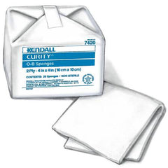 Cardinal OB Sponge Curity™ Cotton 2-Ply 4 X 4 Inch Square NonSterile