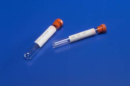 Cardinal Monoject™ Venous Blood Collection Tube Serum Tube Plain 13 X 100 mm 7 mL Red Conventional Closure Glass Tube