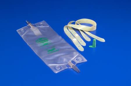 Cardinal Urinary Leg Bag Uri-Drain™ Anti-Reflux Valve NonSterile 500 mL Vinyl / Flocked