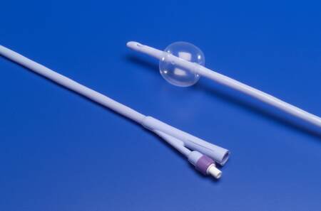 Cardinal Foley Catheter Kenguard™ 2-Way Standard Tip 5 cc Balloon 12 Fr. Silicone Oil Coated Latex