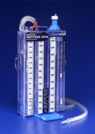 Cardinal Chest Drain System Argyle™ Sentinel 2500 mL