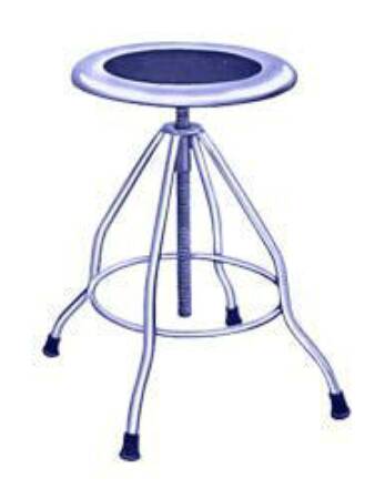Blickman Exam Stool Clifton Backless Spinlift Height Adjustment 4 Casters Stainless Steel