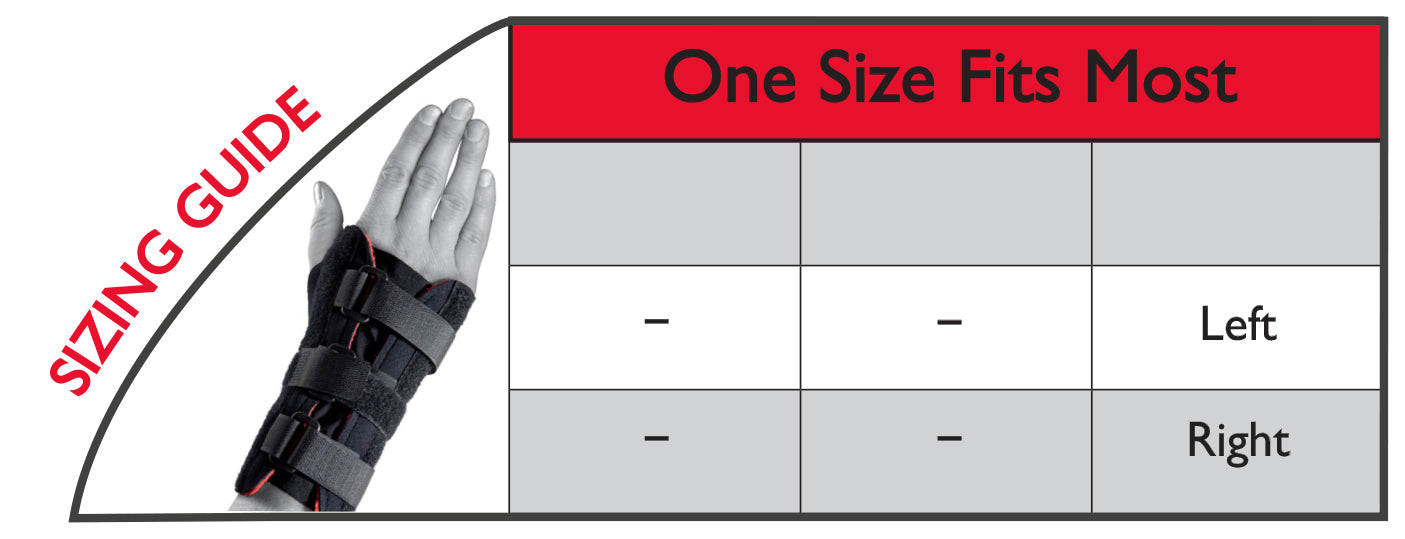 Orthozone Thermoskin Adjustable Wrist Hand Brace, One Size - Black