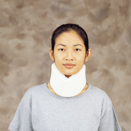 DeRoyal Cervical Collar DeRoyal® Low Contoured / Medium Density Adult Medium One-Piece 3 Inch Height 17 Inch Length