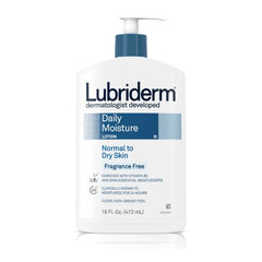 Johnson & Johnson Consumer Hand and Body Moisturizer Lubriderm® 16 oz. Pump Bottle Unscented Lotion CHG Compatible