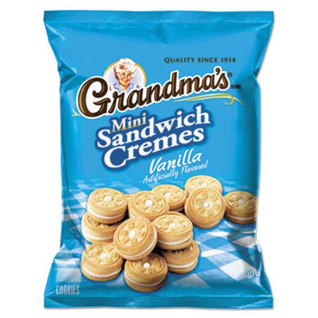 s® Mini Vanilla Creme Sandwich Cookies, 3.71 oz, 24/Carton
