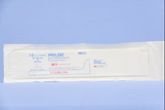 Suture with Needle Prolene Nonabsorbable Uncoated Blue Suture Monofilament Polypropylene Suture Size 7 - 0 24 Inch Suture Double-Armed 8 mm Length 3/8 Circle Taper Point Needle