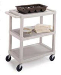 Lakeside Manufacturing Utility Cart Polyethylene 17.125 X 31.5 X 34.875 Inch Beige 16 X 24 Inch Shelves