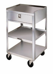 Lakeside Manufacturing Utility Cart Stainless Steel 16.75 X 18.75 X 30.125 Inch Silver 16-5/8 X 18-3/4 Inch Shelves