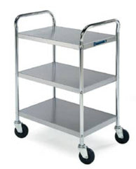 Lakeside Manufacturing Utility Cart Stainless Steel 23 X 36 X 37 Inch Silver 23 X 36 X 37 Inch Shelves