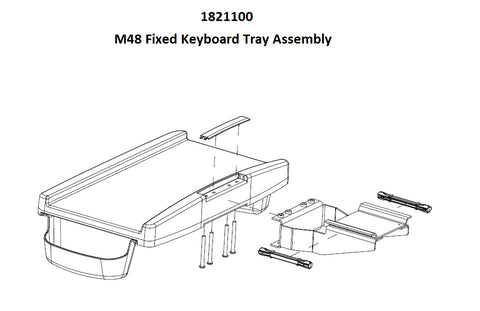 M48 CareLink Fixed Keyboard Tray