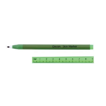 Cardinal Surgical Skin Marker Devon™ Gentian Violet Standard Tip Flexible Ruler Sterile - M-183116-2140 - Box of 25