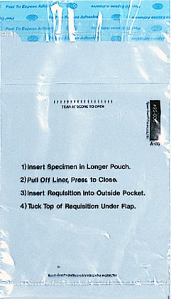 Minigrip Specimen Transport Bag with Document Pouch Speci-Gard® 6 X 10 Inch Polyethylene Adhesive Closure Instructions for Use NonSterile