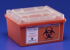 Cardinal Sharps Container Sharps-A-Gator™ 6-1/4 H X 7 D X 10-1/2 W Inch 1 Gallon Red Base / Translucent Lid Horizontal Entry Sliding Lid - M-184064-1948 - Each