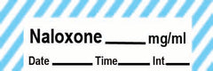 Precision Dynamics Drug Label Timemed Anesthesia Label Tape Naloxone_mg/mL Date_Time_Int Blue / White 1/2 X 1-1/2 Inch - M-184631-2865 - Roll of 1