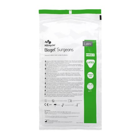 Molnlycke Surgical Glove Biogel® Surgeons Size 7.5 Sterile Pair Latex Extended Cuff Length Micro-Textured Straw Not Chemo Approved - M-184862-3836 - Box of 50