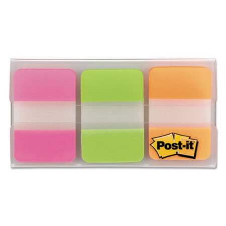 Post-it® Tabs 1" Tabs, 1/5-Cut Tabs, Assorted Brights, 1" Wide, 66/Pack