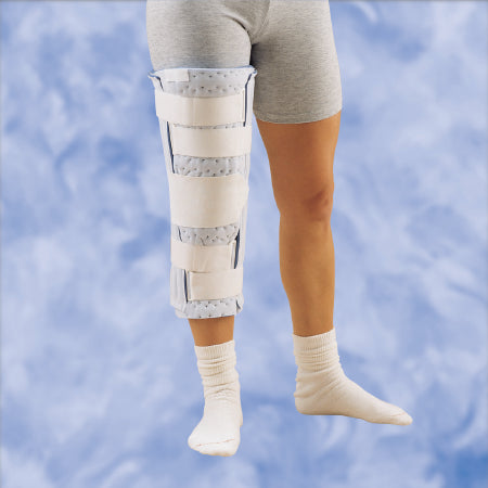 DeRoyal Knee Immobilizer DeRoyal® One Size Fits Most Hook and Loop Closure 24 Inch Length Left or Right Knee