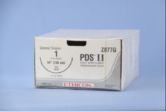 Suture with Needle PDS II Absorbable Uncoated Violet Suture Monofilament Polydioxanone Size 1 54 Inch Suture 1-Needle 70 mm Length 1/2 Circle Taper Point Needle