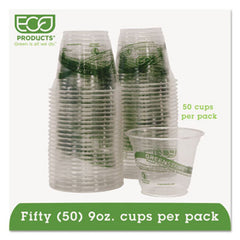 Eco-Products® GreenStripe Renewable and Compostable Cold Cups Convenience Pack- 9 oz, 50/Pack