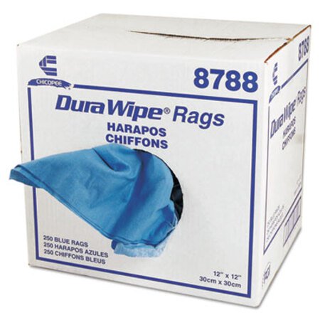 Chix® DuraWipe General Purpose Towels, 12 x 12, Blue, 250/Carton