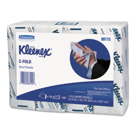 Kleenex® C-Fold Paper Towels, 10 1/8 x 13 3/20, White, 150/Pack, 16/Carton
