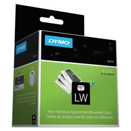 Dymo® LabelWriter Business/Appointment Cards, 2" x 3.5", White, 300 Labels/Roll